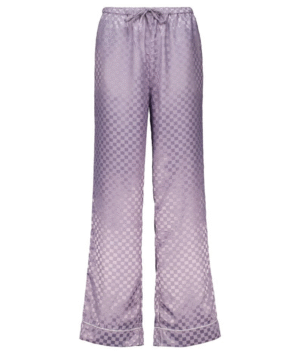 Checked Satin Pajama Pants