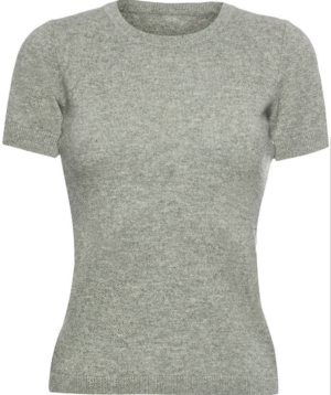 Fitted Rib Knit Short-Sleeve Top