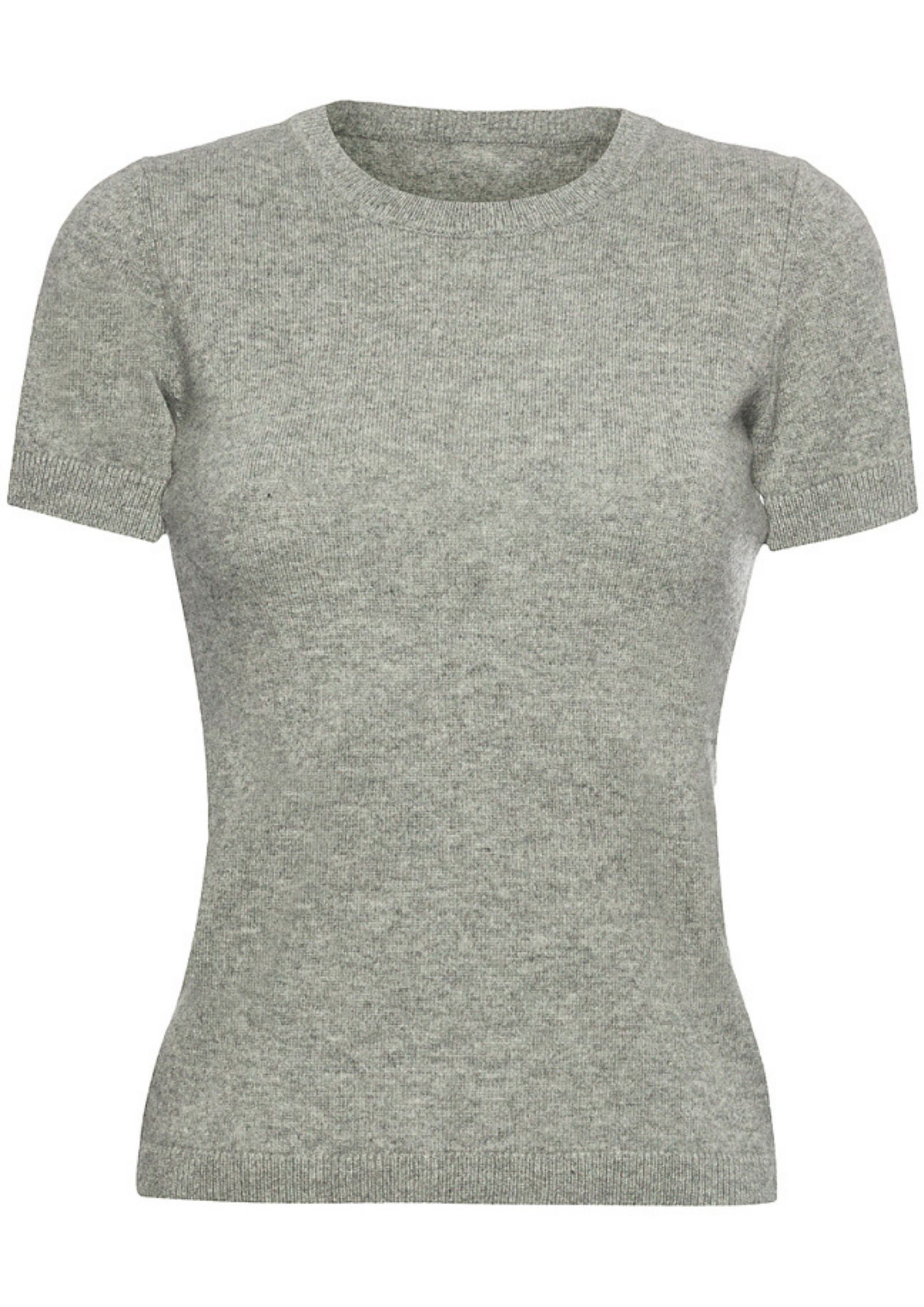 Fitted Rib Knit Short-Sleeve Top