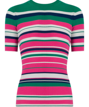 Striped Rib Knit Top