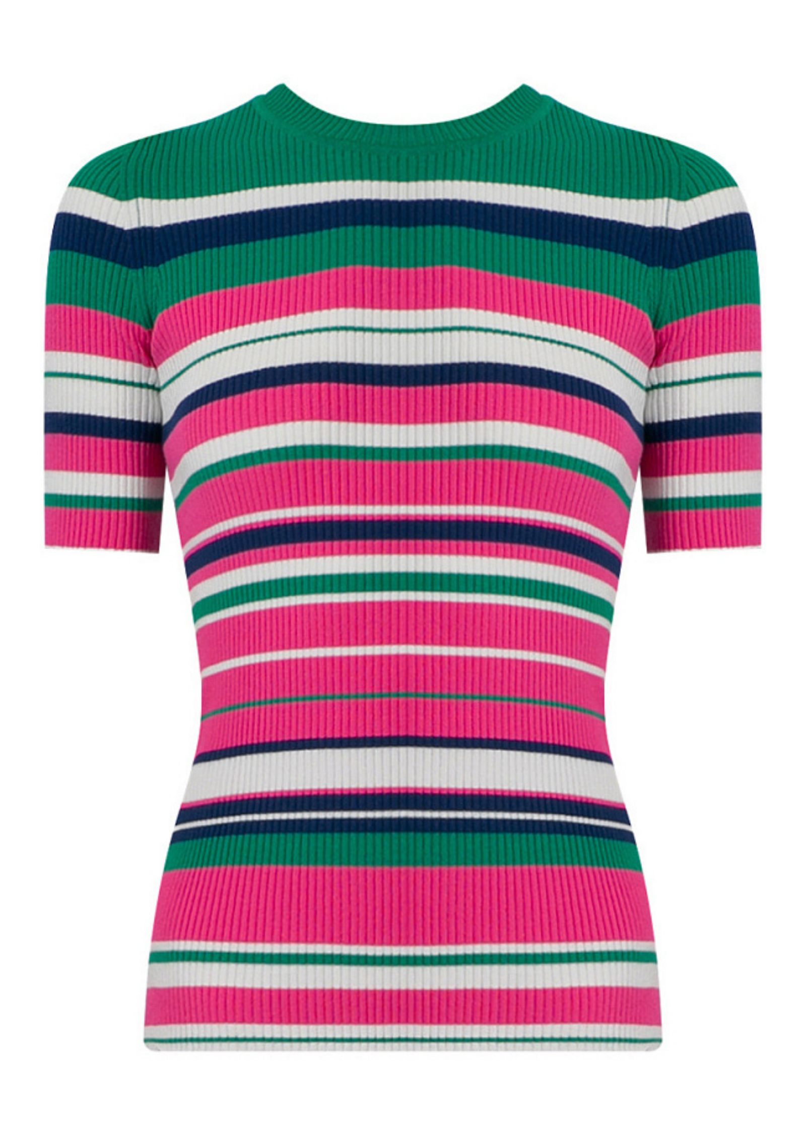 Striped Rib Knit Top