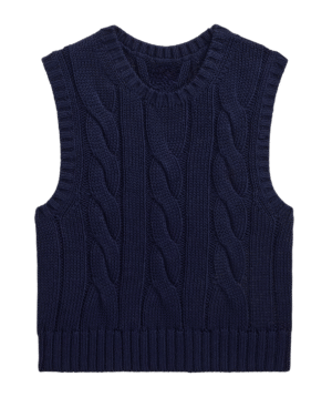 Cable Knit Sweater Vest