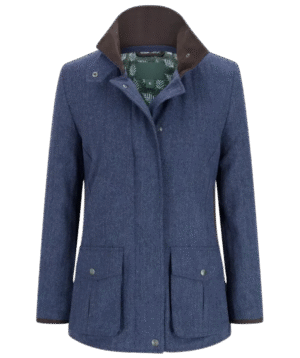 Blue Herringbone Field Coat