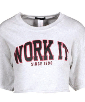 Graphic Cropped Fitness Tee