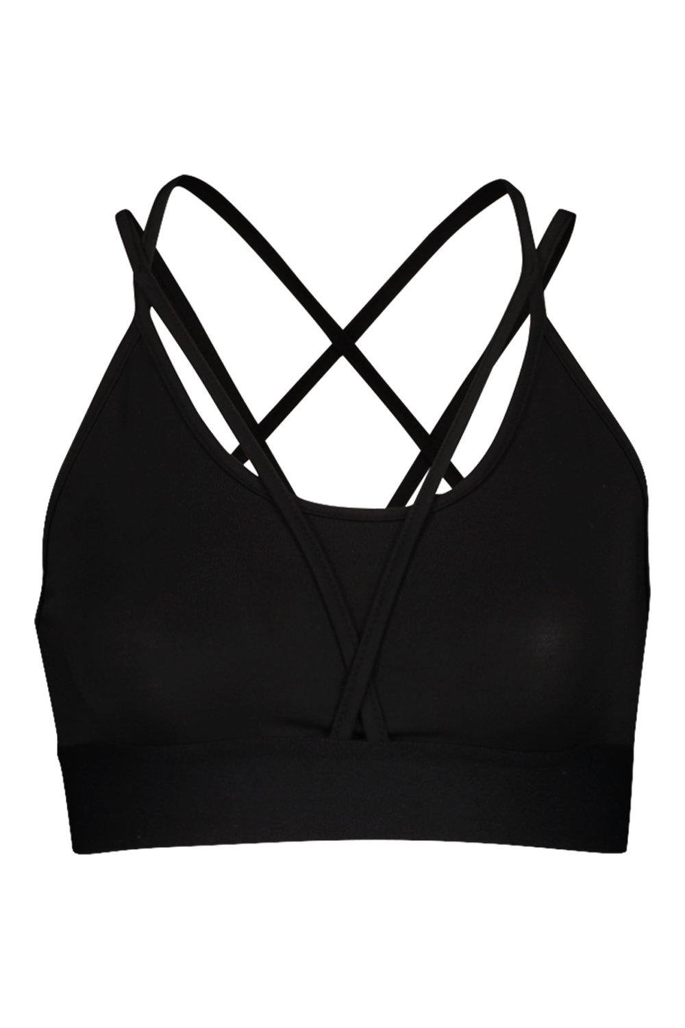 V-Neck Strappy Back Sports Bra
