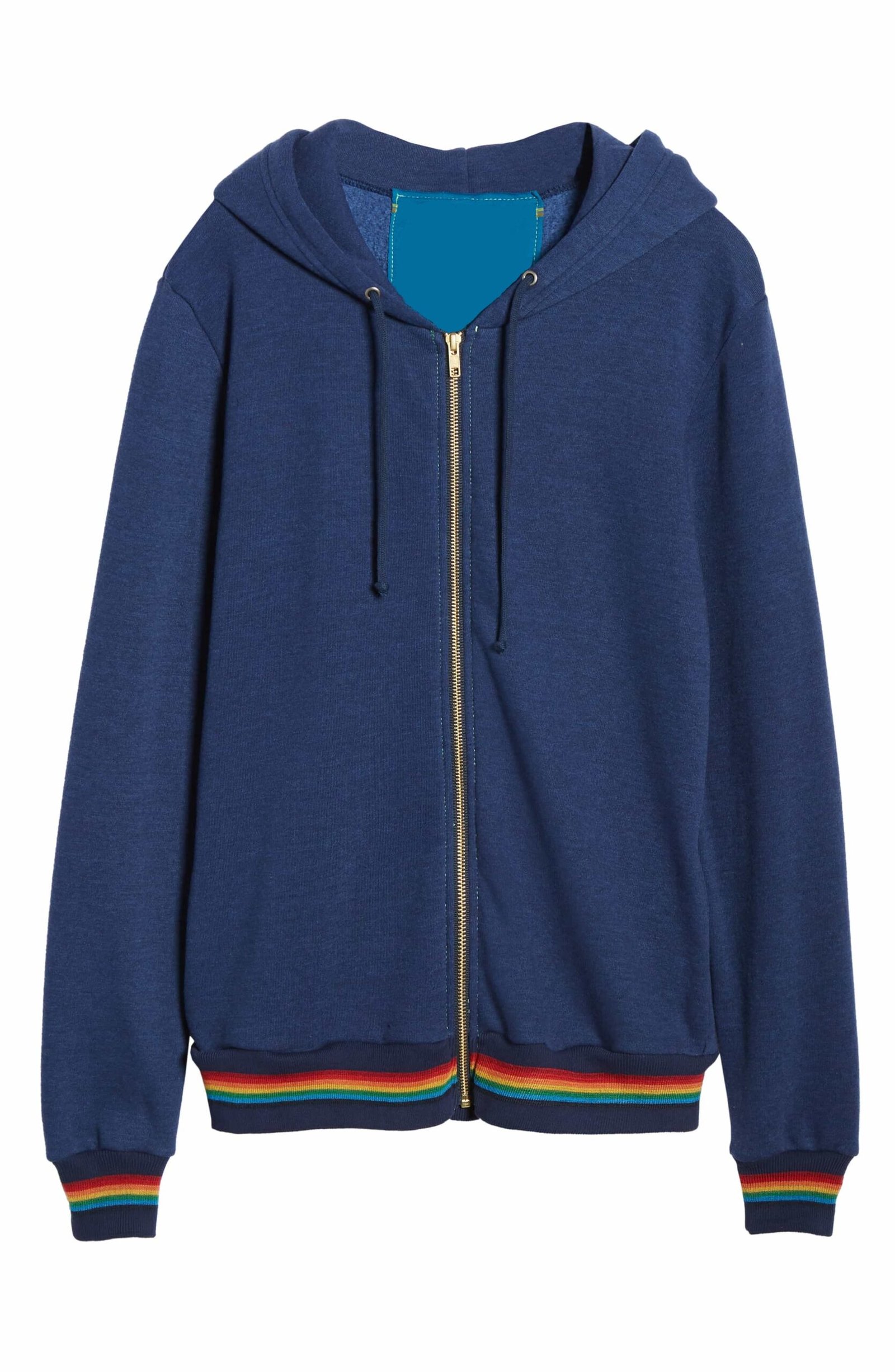 Multi-Colored Rib Zip Hoodie