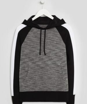 Color-Block Raglan Pullover Hoodie