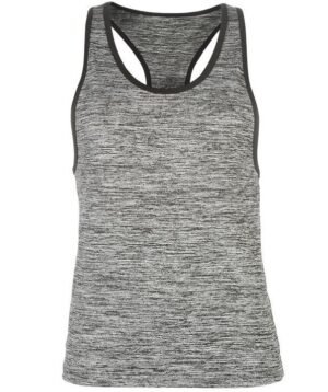 Scoop Neck Melange Racerback Tank