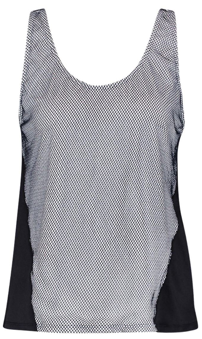 Sheer Mesh Layering Gym Tank