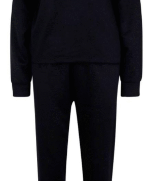 Contrast Yoke Fleece Tracksuit Set